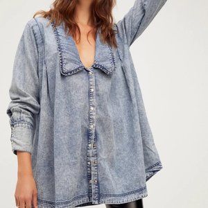Free People Denim Button Down